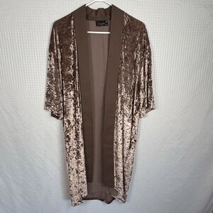 Dress Forum‎ Crushed Velvet Cardigan Kimono Duster Small Luxe Lounge Boho Artsy